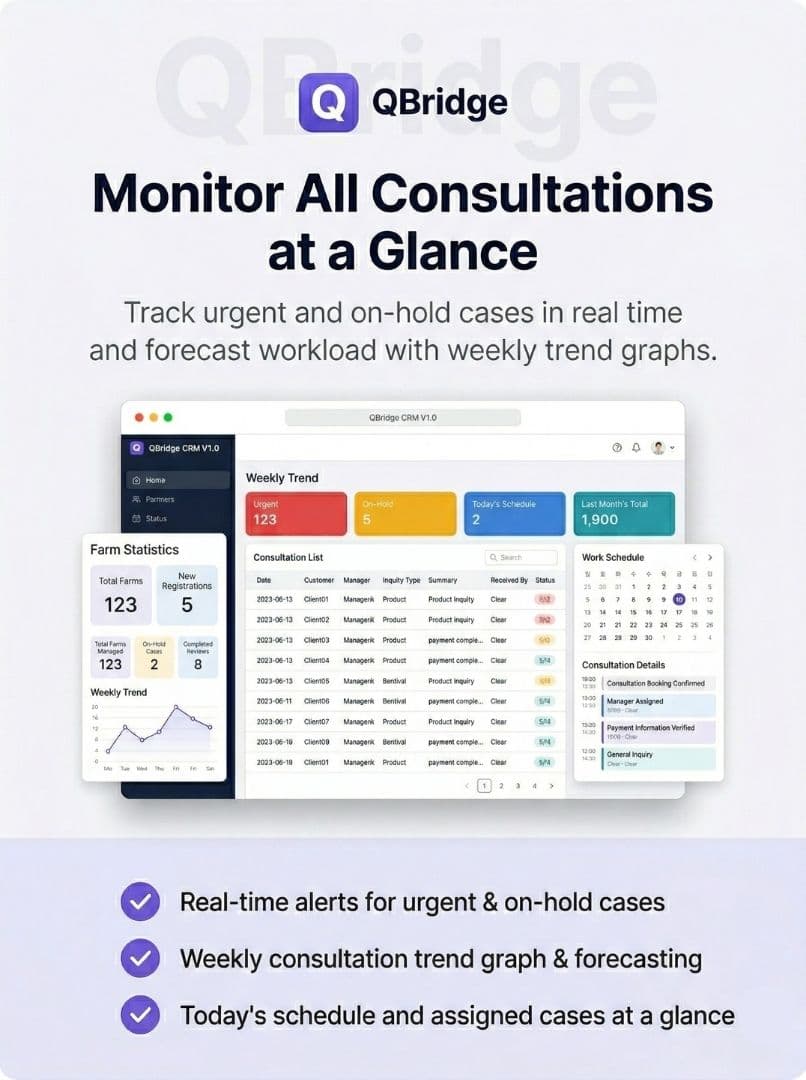 QBridge CRM screen 1